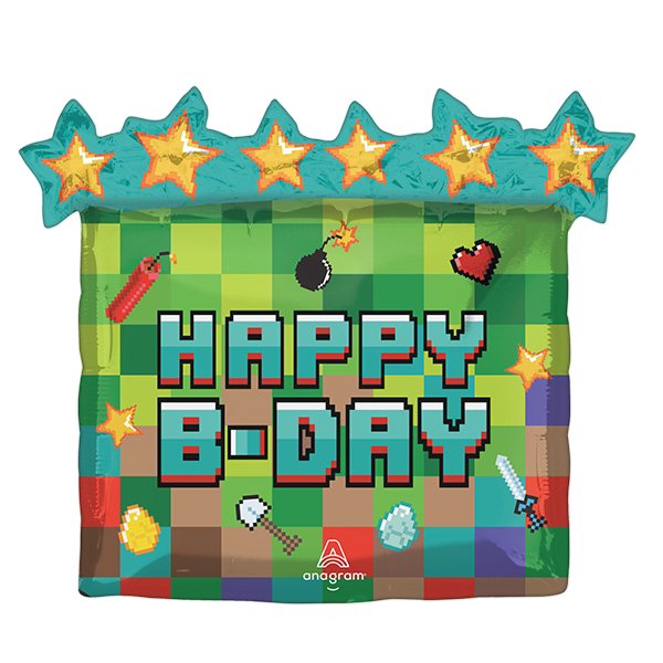 Supershape Pixel Party Happy Bday